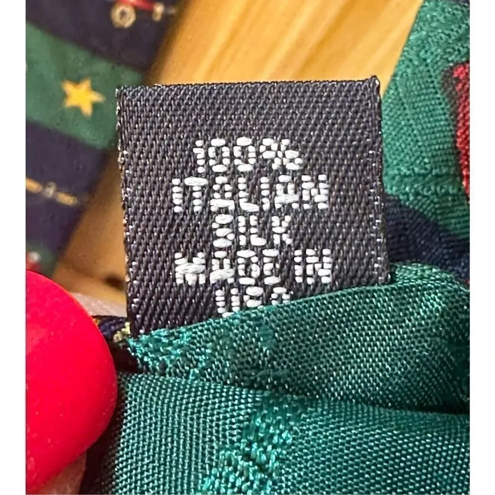 Tommy Hilfiger 100% silk tie fishing lures - made in the USA